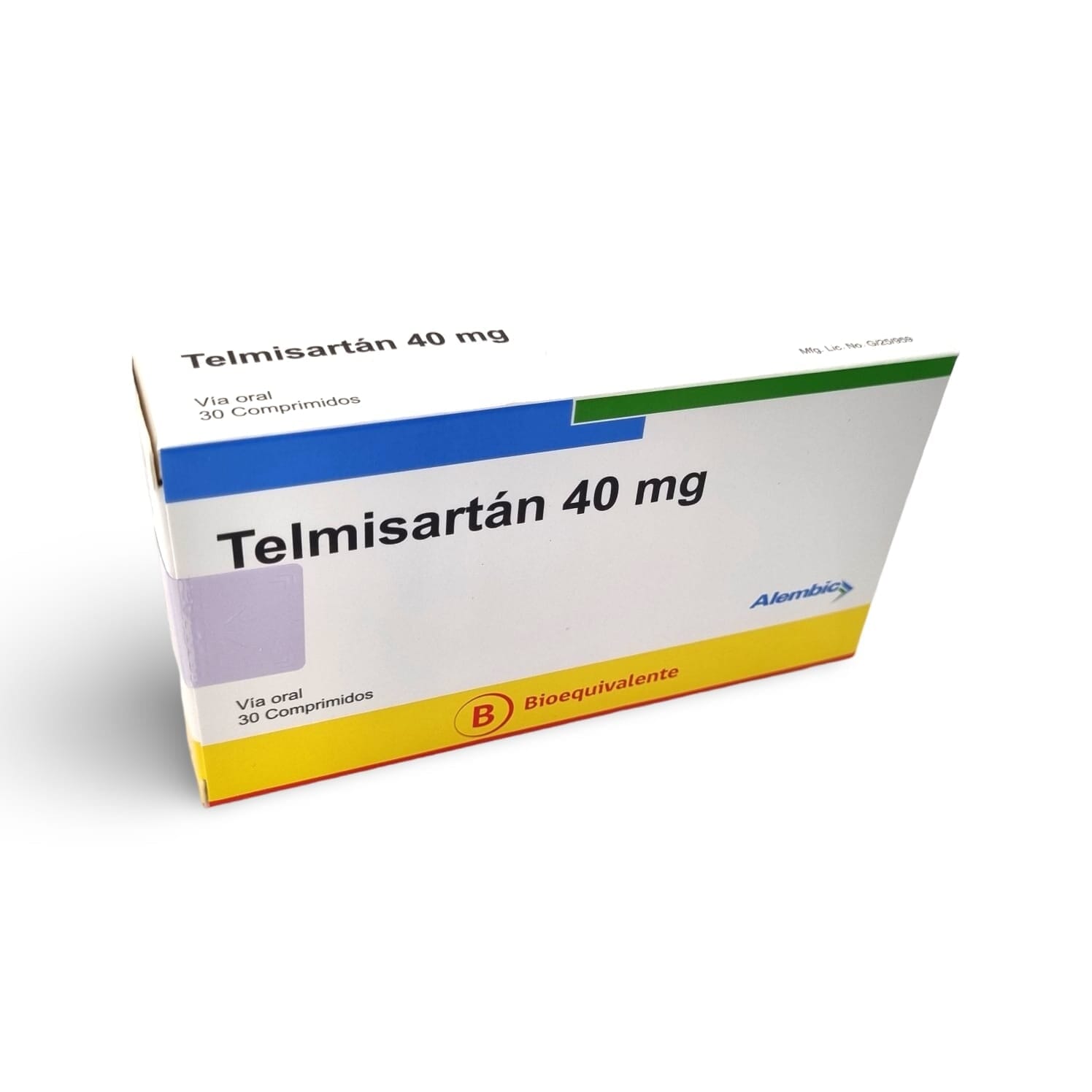 Telmisartan 40 mg x 30 comprimidos alembic